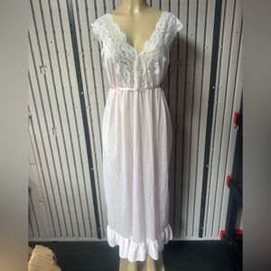 Elegant Lace-Trimmed Nightgown